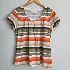 Jones New York striped T Shirt Size Large